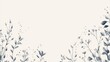 © Chainarong - Elegant Botanical Design Featuring Hand-Drawn Ivy Vines and Wildflowers in a Serene Environment