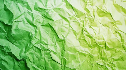 Leinwandbilder - Elegant Green Crumpled Paper Texture with Gradients for Creative Backgrounds and Design Projects