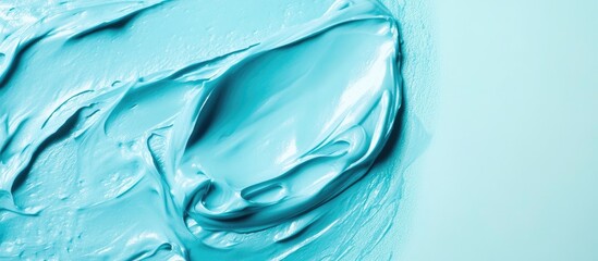 Leinwandbilder - Aquamarine Smooth Gradient Texture with Artistic Brush Strokes and Copy Space for Creative Design and Promotion in Light Blue Theme
