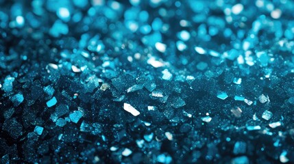 Aufkleber - Turquoise blue sparkling confetti background with shallow depth of field festive holiday theme abstract design image.