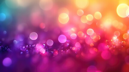 Leinwandbilder - Colorful Bokeh Background with Vibrant Shades of Purple Pink Orange and Blue Ideal for Eye Catching Text and Creative Design Elements