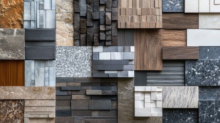 Poster - Contemporary tile designs showcasing diverse textures and color schemes for modern interior decor aesthetics