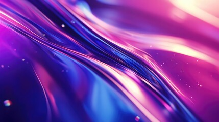 Leinwandbilder - Vibrant abstract background with flowing waves and colorful bokeh lights creating a dynamic and dreamy visual effect