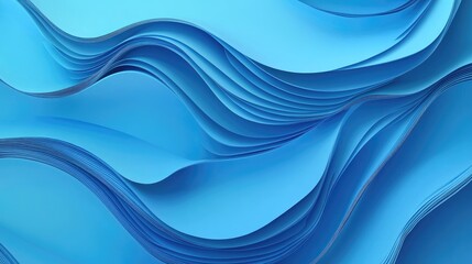 Leinwandbilder - Vibrant Blue Waves Abstract Background Textured Design for Product Showcase and Creative Presentation Templates