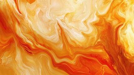 Leinwandbilder - Vibrant Abstract Marble Texture in Warm Orange and Yellow Tones for Bold Background Design