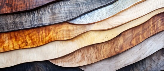Poster - Natural wood textures with unique grain patterns and colors ideal for design inspiration and showcasing craftsmanship in woodworking projects