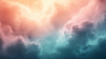 Wall Mural - A colorful sky with clouds of different colors