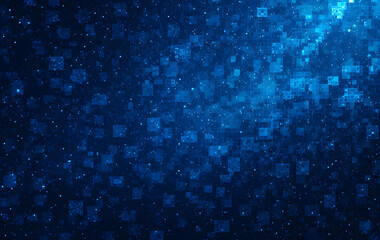 Wall Mural - art design blue digital pixel