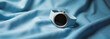 © Andrey - Smartwatch front view mockup on soft blue fabric