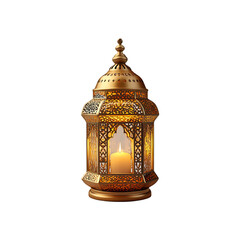 Islamic ramadan kareem celebration lantern isolated on a transparent background.