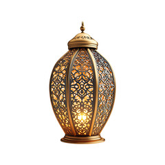 Islamic ramadan kareem celebration lantern isolated on a transparent background.