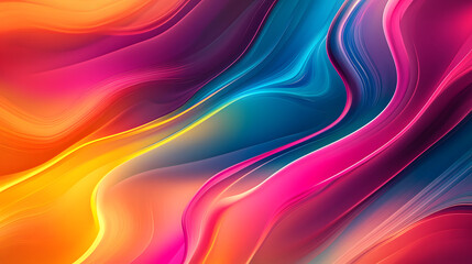 Wall Mural - Colorful abstract liquid glass background. wallpaper neon. Fluid painting abstract texture. Intensive colorful mix of acrylic neon colors


