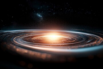 Wall Mural - Vibrant cosmic swirl illuminating the depths of space with radiant energy and swirling celestial patterns. Generative AI