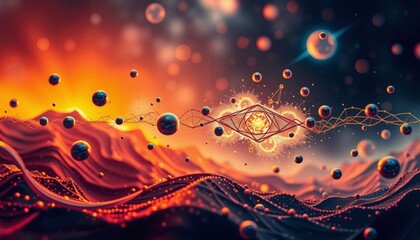 Wall Mural - cosmic energy fusion landscape
