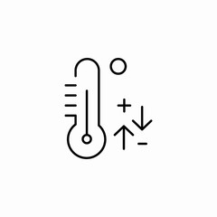 temperature fluctuation icon sign vector