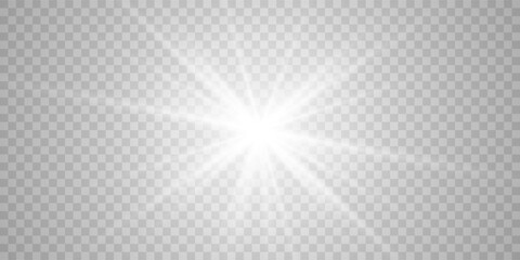 Wall Mural - glow light effect. star burst with sparkles.sun.