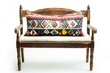 © Tetiana - Colorful tribal pattern cushion on old bench
