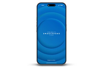 Wall Mural - realistic smartphone mockup. mobile phone vector with isolated on white background. device front vie