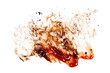 © dule964 - Wet mud and drops blood, stains texture isolated on white, top view and clipping path