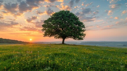 Wall Mural - Lonely luxury tree