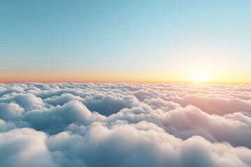 Wall Mural - the sky is filled with fluffy white clouds