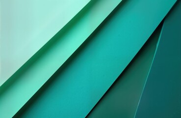 Aufkleber - Abstract layered paper texture in cyan emerald, teal hues. Vintage craft paper with interesting gradient colours. Stylish design background. Smooth surface ideal for design projects. Old material.