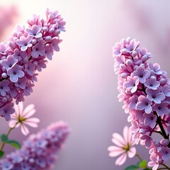 Canvas Print - Delicate, fragrant blooms of the lilac tree