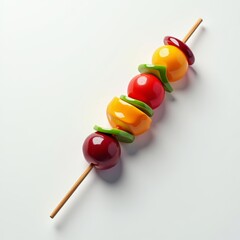 Wall Mural - Fresh fruit skewers, a colorful and healthy snack option