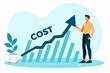 © SimpleDesignStudio - Businessman Presenting Cost Analysis with Increasing Graph in Modern Office Environment for Financial Growth and Strategy Development