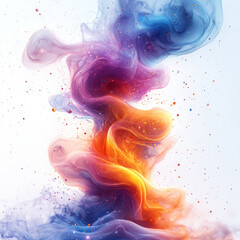 Wall Mural - abstract colorful swirling paint nebula design