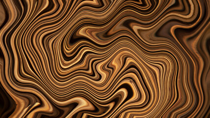 Wall Mural - Brown abstract background with wavy lines