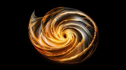 Poster - Radiant Swirling Spiral Abstract Design with Vibrant Colors and Dynamic Motion