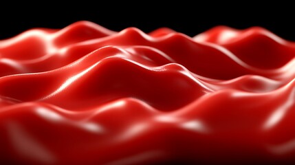 Abstract Red Wavy Surface Texture Background