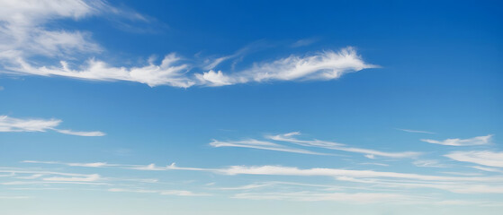 Wall Mural - clouds wandering in the blue sky, blue sky and cloud shadows