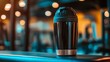 © Azka_ - Sleek Black Shaker Bottle In Gym Setting