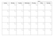 © Полякевич Олена - Monthly calendar layout. Blank grid template. Simple weekly vector. Minimal black and white.