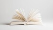 © Giman - Open book, pages fanned, white background, knowledge, education
