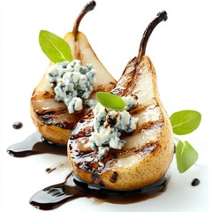 Wall Mural - Halved pears grilled and topped