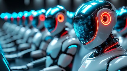 futuristic robots ai digital technology - artificial intelligence