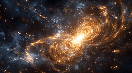 Wall Mural - cosmic swirl a celestial dance of light and nebula