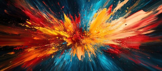 Wall Mural - vibrant color explosion, abstract art.