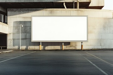 Flawless Visual of Billboard Mockup on Parking Lot