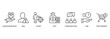 © kinder my - Project management banner web icon illustration concept with icon of initiating, planning, executing, monitoring, controlling and closing