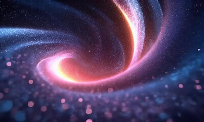 Wall Mural - Abstract swirling cosmic nebula, vibrant energy, galaxy background, perfect for science fiction