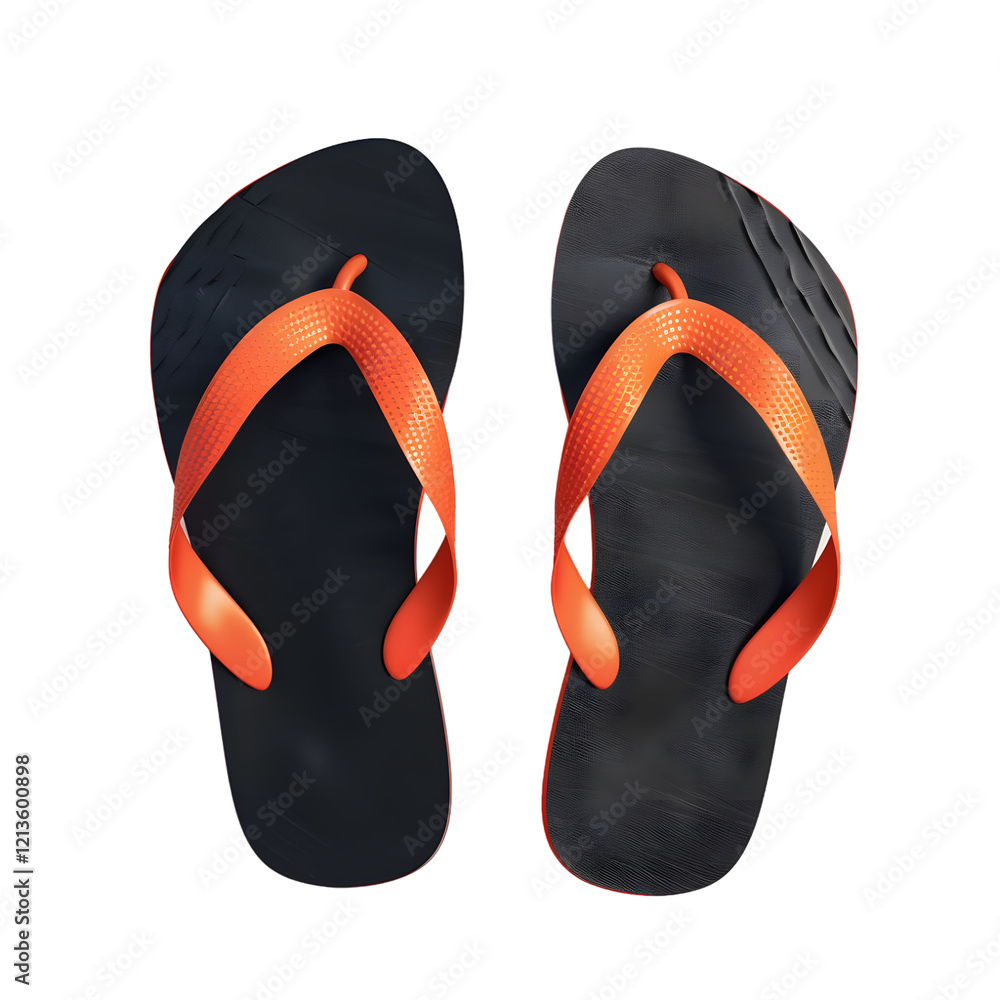Pair of flip flops isolated on transparent background Stock Photo ...