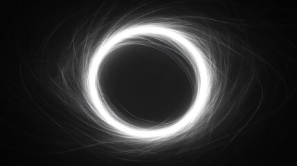 Poster - Abstract Glowing Ring in Darkness