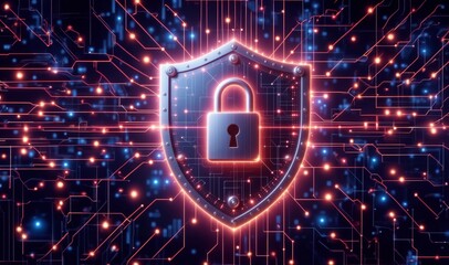 Wall Mural - data safety. protecting personal data. digital background, protect internet data. cybersecurity back
