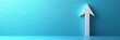 © best - Upward Arrow Growth Progress Success Against Blue Background