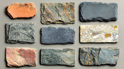 Canvas Print - Natural Stone Textures: Slate Tiles for Walls, Rustic Design, Architecture, and Home Decor