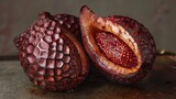 Ripe and Juicy Salak Fruit with Reddish Brown Scaly Skin